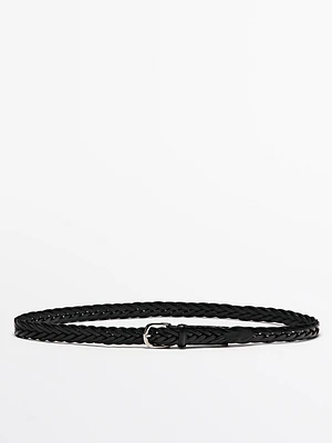 Ceinture en cuir tressé