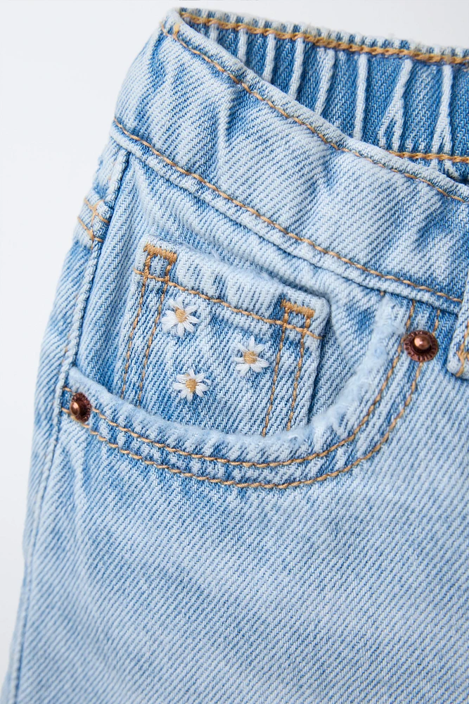 MOM FIT DENIM SHORTS