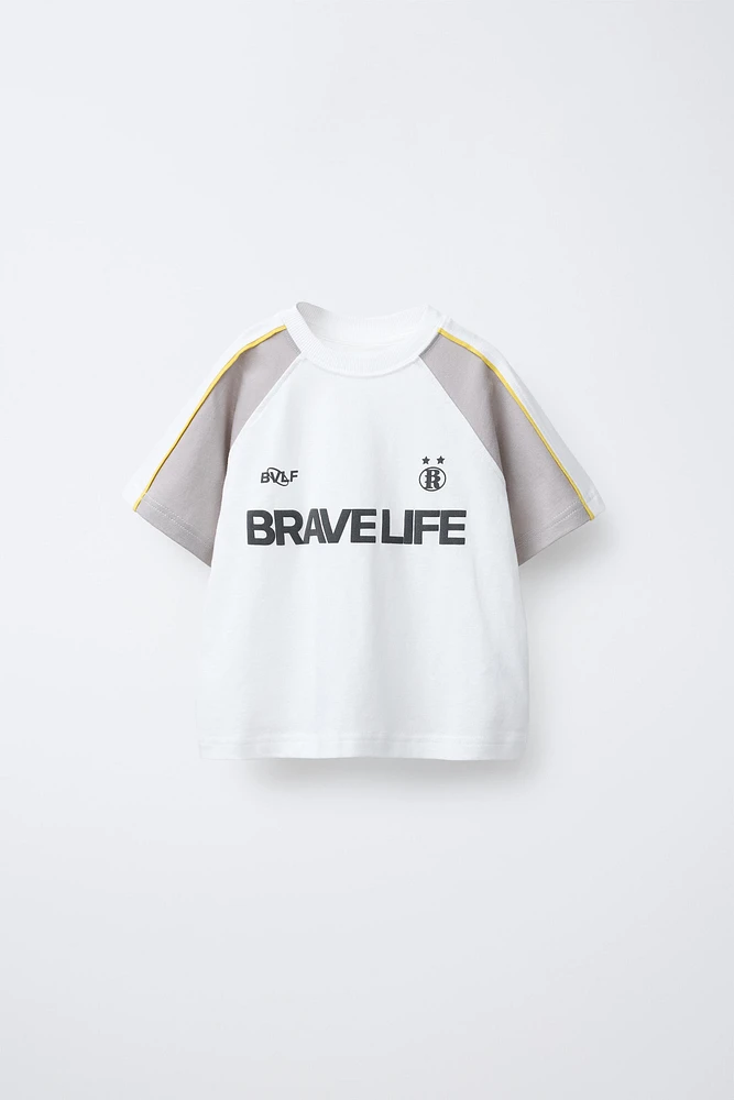 TEXT RAGLAN T-SHIRT