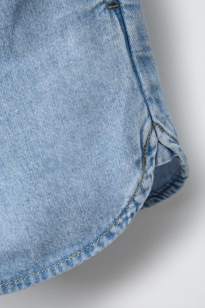 SHORT EN JEAN À CORDON