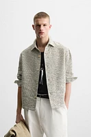 STRUCTURED CONTRAST OVERSHIRT