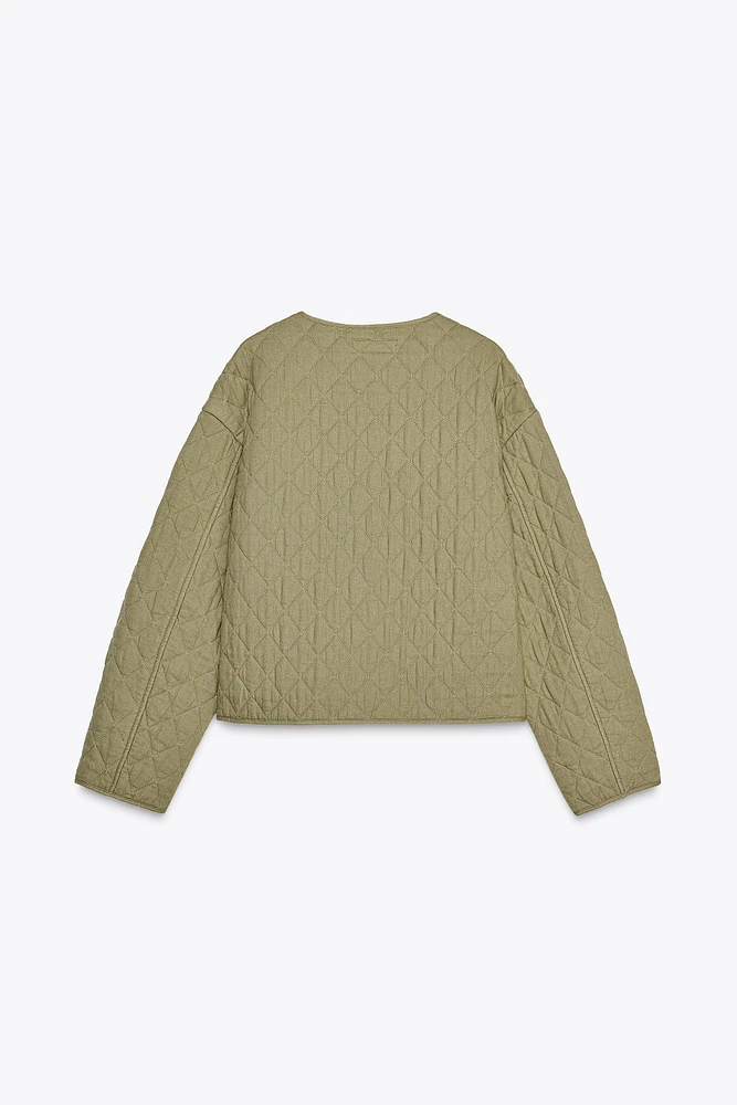 VESTE REMBOURRÉE AVEC LIN