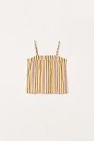 STRIPED COTTON LINEN TOP LIMITED EDITION