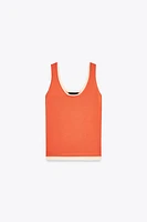 DOUBLE LAYER KNIT TOP