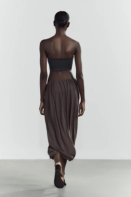 DRAPED BALLOON SKIRT