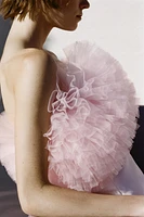 VOLUMINOUS TULLE MINI DRESS