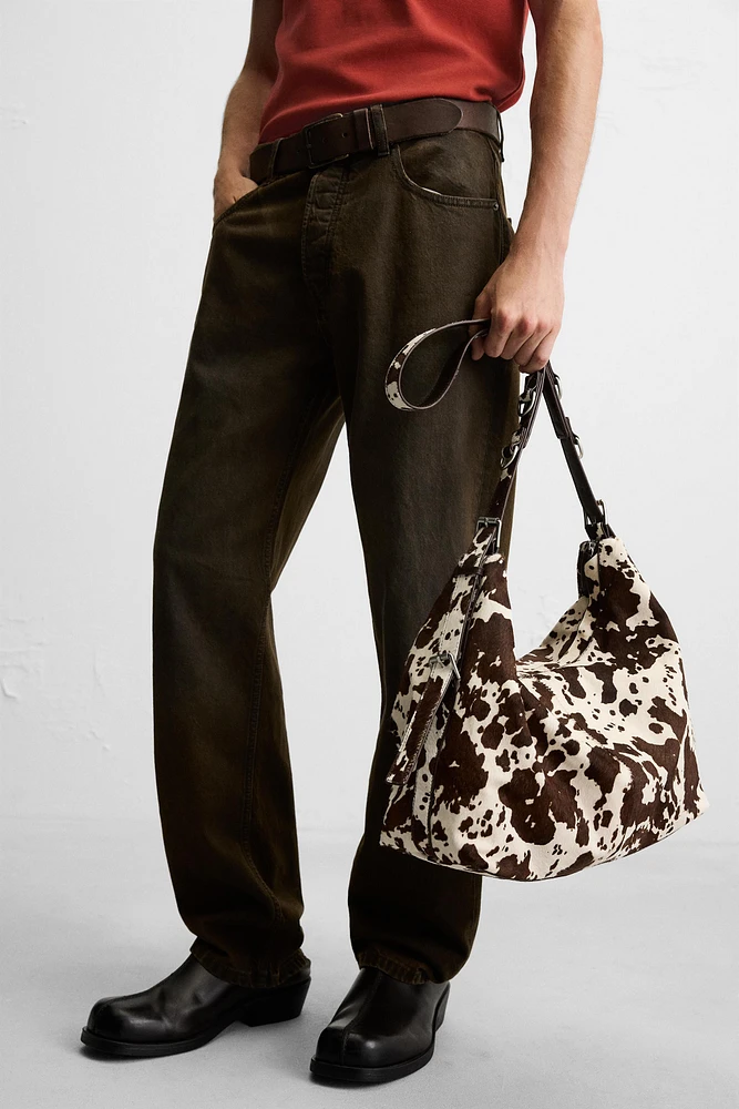 SAC SHOPPER EN CUIR À IMPRIMÉ ANIMALIER