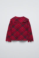 ARGYLE PETER PAN COLLAR CARDIGAN