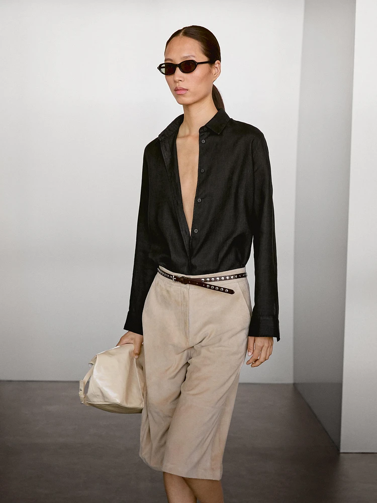 Flowing 100% linen shirt