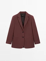 100% linen two-button blazer