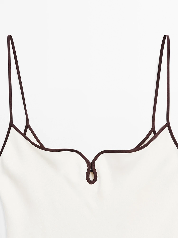 Robe midi style nuisette satinée