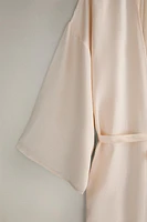 PLEATED SATEEN ROBE