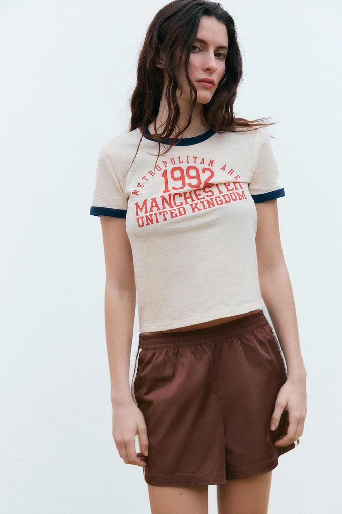 SHORTS SATINÉS AVEC DENTELLE