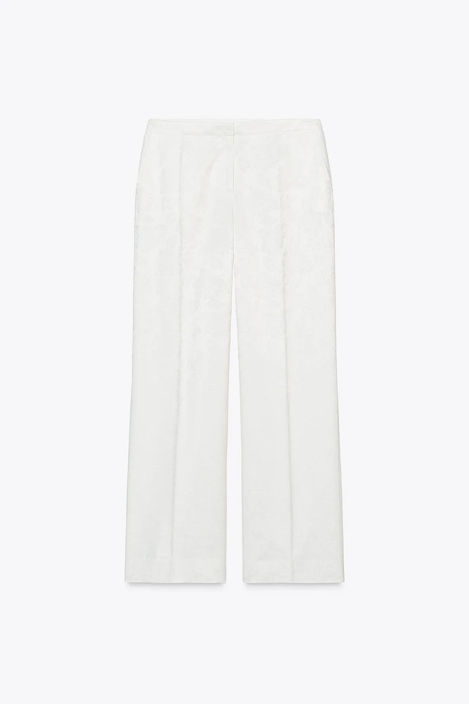 WIDE-LEG JACQUARD PANTS