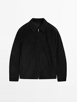 Suede leather jacket