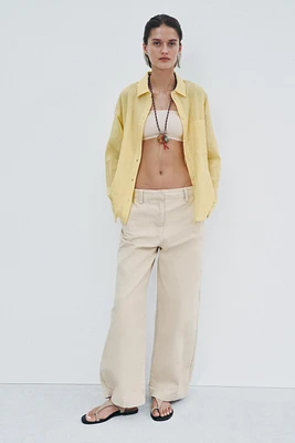 ZW COLLECTION STRIPED WRINKLED SHIRT