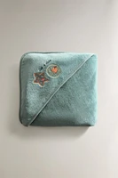 SERVIETTE DE BAIN CAPUCHE BÉBÉ ESPACE