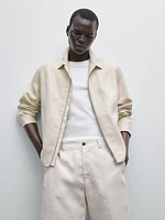 100% linen Bermuda shorts
