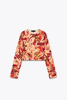 PRINTED KNIT TOP
