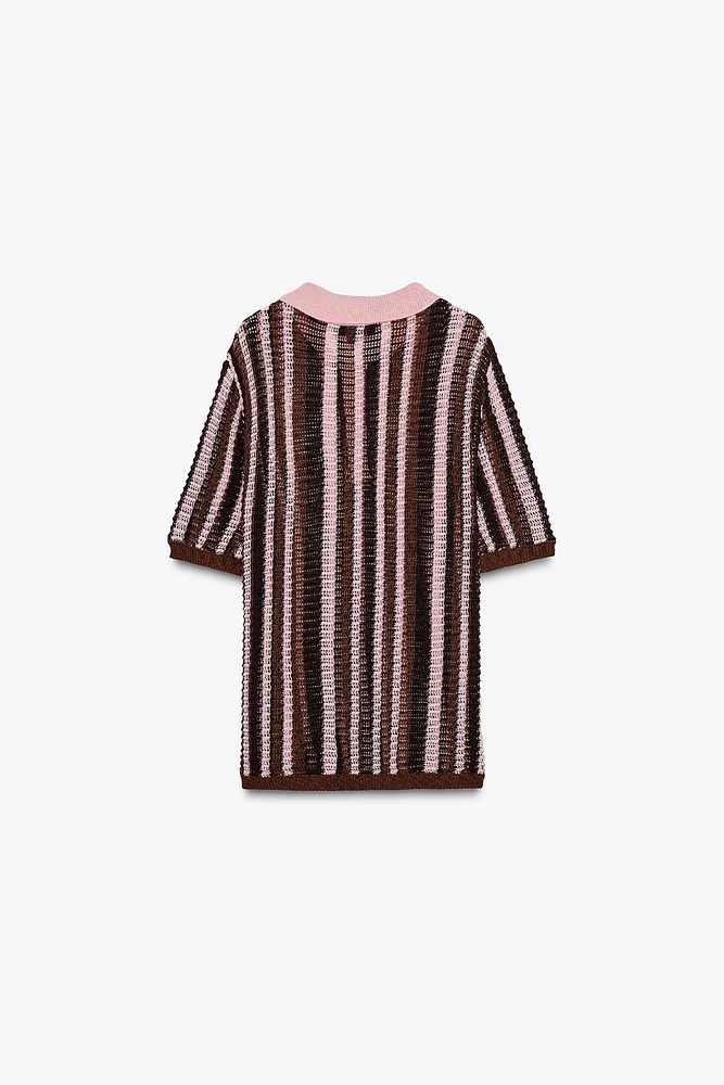 KNIT POLO SWEATER