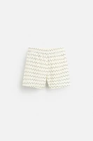 GEOMETRIC PRINT MID-LENGTH SWIMSUIT