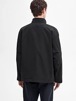Parka courte avec col en velours côtelé