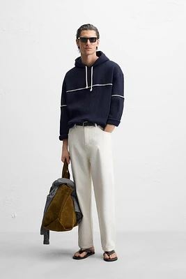 CONTRAST RELAXED FIT SWEATSHIRT
