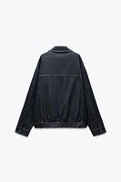 BELTED TRF DENIM JACKET
