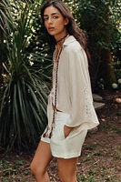 COMBINED CROCHET KNOT SHIRT