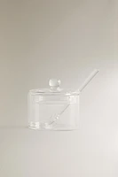 BOROSILICATE GLASS SUGAR BOWL