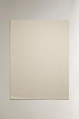 SMALL WOOL AREA RUG WITH WAVY LINES