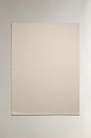 SMALL WOOL AREA RUG WITH WAVY LINES