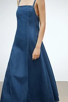 ROBE MI-LONGUE EN JEAN TRF