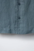 FLOWY LINEN BLEND SHIRT