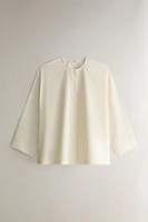 OPENWORK COTTON SHIRT
