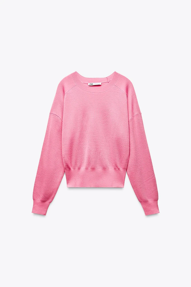 BASIC WOOL BLEND KNIT SWEATER