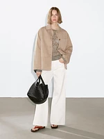 Veste avec poches coton fantaisie