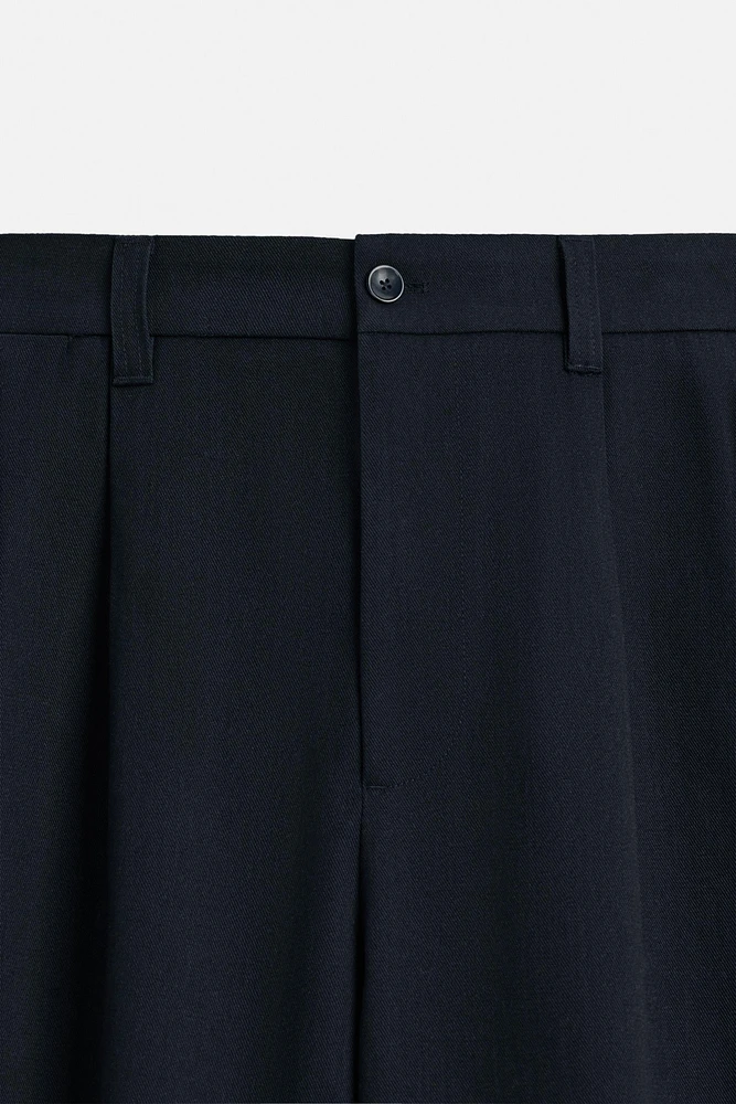 PANTALON PLISSÉ COTON ET LYOCELL