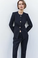 VESTE AJUSTÉE À COL ROND