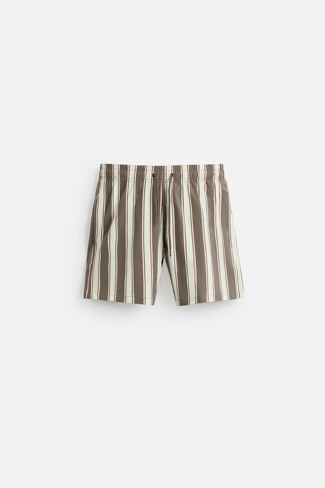 STRIPED MID-LENGTH SWIMSUIT
