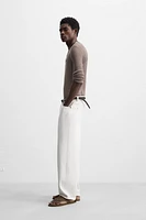 SEMI-SHEER RIBBED T-SHIRT