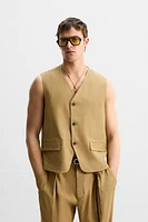 LIMITED EDITION LINEN-LYOCELL RELAXED FIT VEST