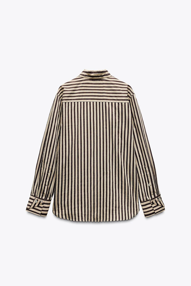CHEMISE OVERSIZE À RAYURES