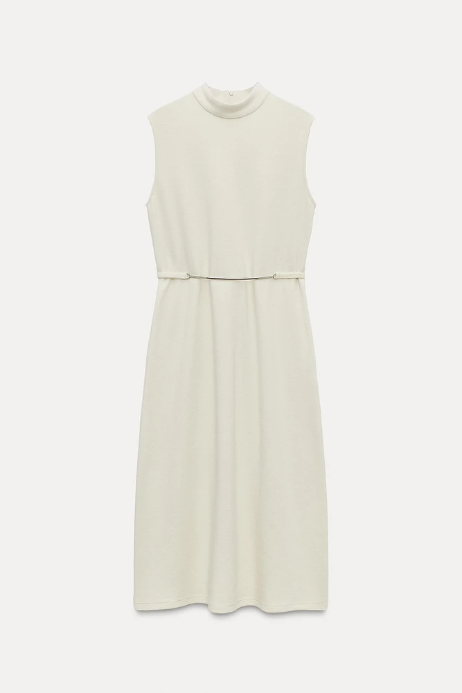 ROBE MI-LONGUE AVEC CEINTURE