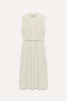 ROBE MI-LONGUE AVEC CEINTURE
