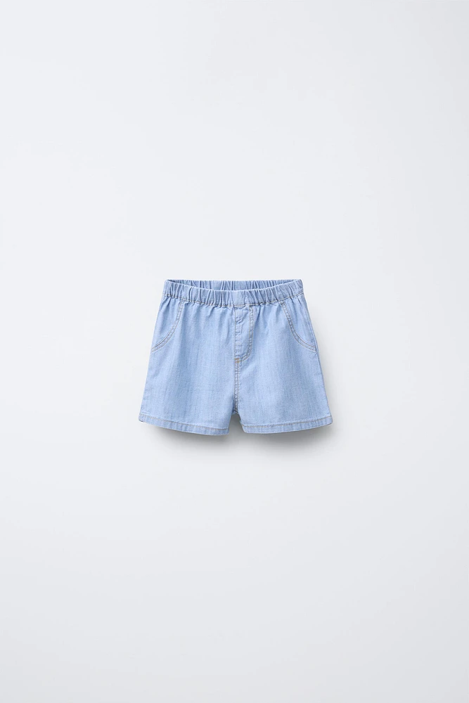 FLUID DENIM SHORTS