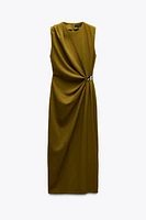 DRAPED MIDI DRESS