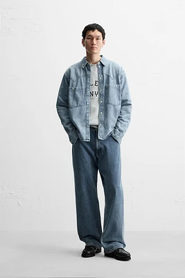 CHEMISE EN DENIM WESTERN