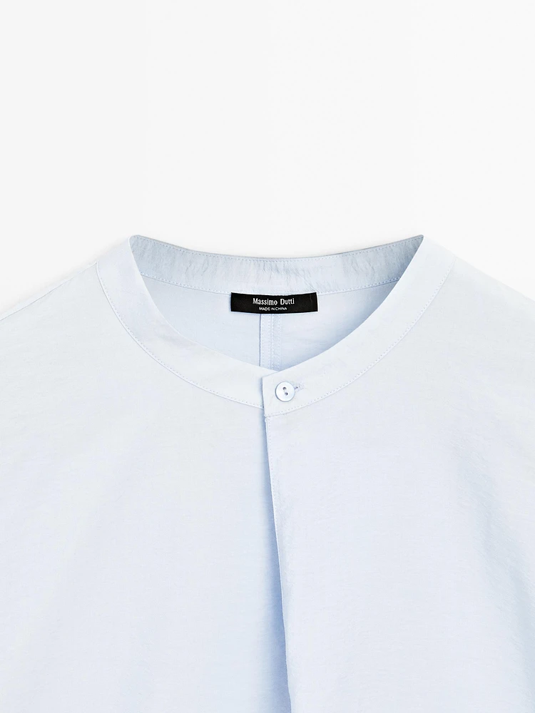 Blouse manches longues détail col