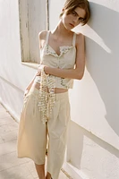 EMBROIDERED POPLIN TOP